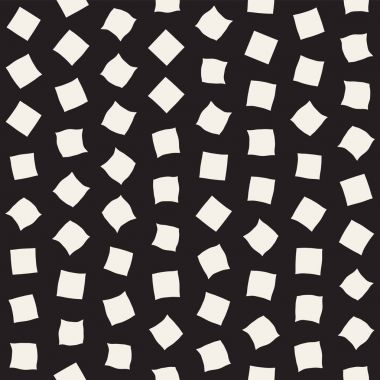 Şık Doodle dağınık şekiller. Vektör sorunsuz siyah ve beyaz serbest desen