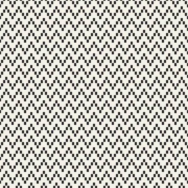 Halftone Edgy Lines Mosaic Endless Stylish Texture. Vector Seamless Black and White Pattern — Stock Vector