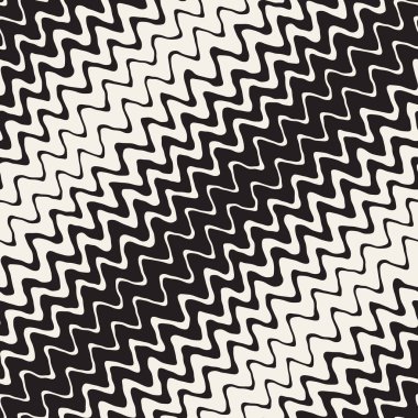 Sorunsuz dalgalı el çekilmiş çizgili desen. Yinelenen vektör doku.