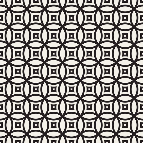 Vektor nahtlose schwarz-weiße geometrische Linien Muster. abstrakte geometrische Hintergrundgestaltung — Stockvektor