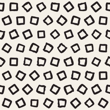 Şık Doodle dağınık şekiller. Vektör sorunsuz siyah ve beyaz serbest desen