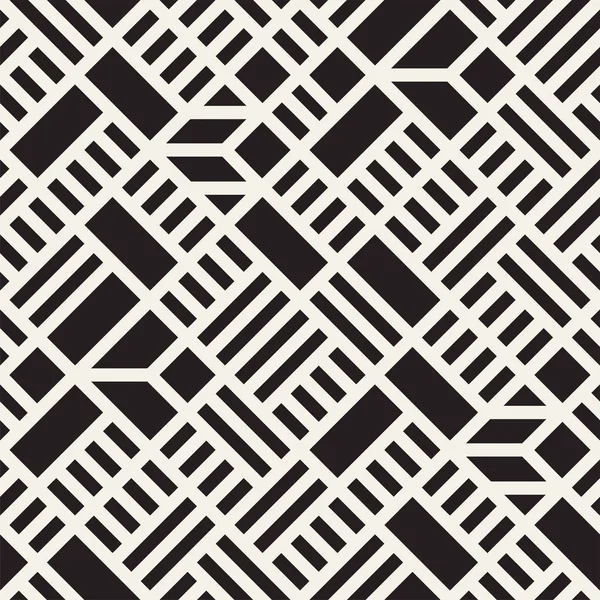 Vector seamless pattern. Mesh repeating texture. Linear grid with chaotic shapes. Stylish geometric lattice design — Stock Vector