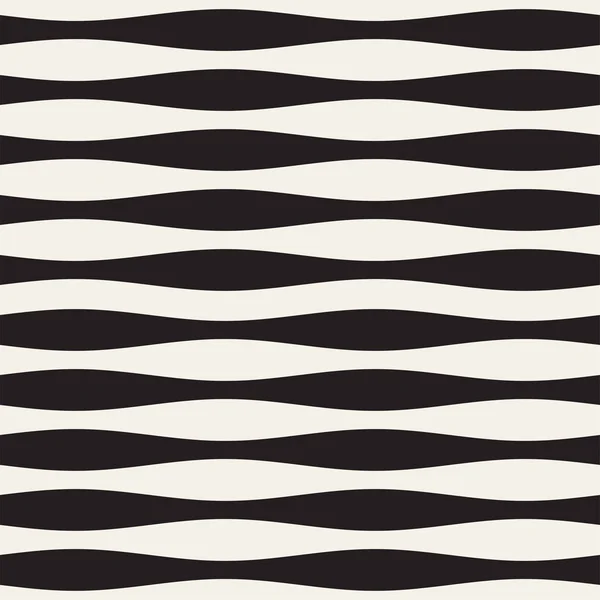 Ondulado rayas vector patrón sin costura. Textura ondulada retro. Líneas geométricas diseño monocromo . — Archivo Imágenes Vectoriales