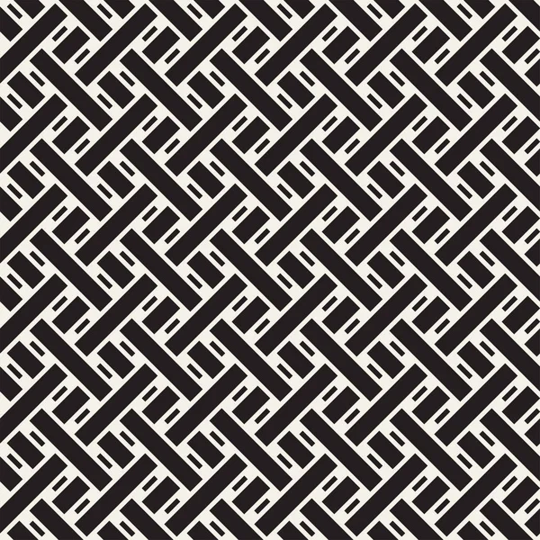 원활한 짠된 격자 패턴입니다. 현대적인 세련 된 텍스처입니다. 추상적인 배경을 인터레이스 라인을 반복 한다. 간단한 흑백 격자 — 스톡 벡터