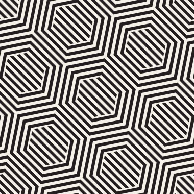 Vektör Seamless modeli. Yinelenen kafes arka plan. Doğrusal kılavuz çizgili altıgen elemanları.