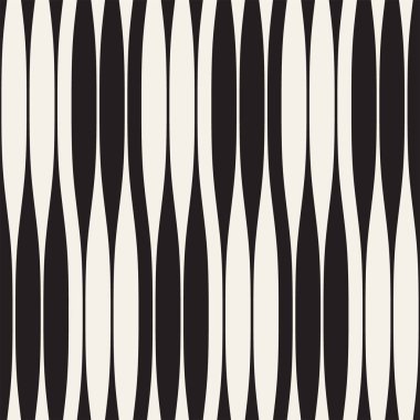 Dalgalı çizgiler vektör seamless modeli. Retro dalgalı doku. Geometrik çizgiler tek renkli tasarım.