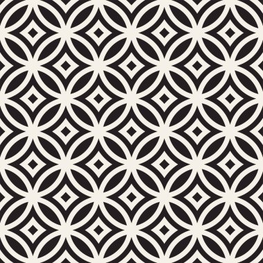 Vektör sorunsuz siyah ve beyaz geometrik çizgiler desen. Geometrik arka plan tasarlamak