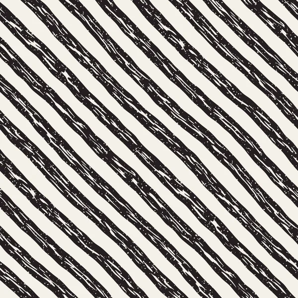 Decorative seamless pattern with handdrawn doodle lines. Hand painted wavy stripes background. Trendy endless freehand texture — Stock Vector