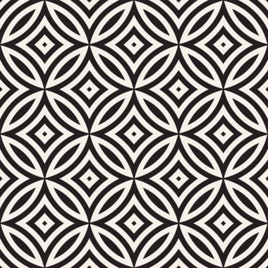 Vektör sorunsuz siyah ve beyaz geometrik çizgiler desen. Geometrik arka plan tasarlamak