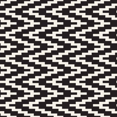 Geometrik tekrarlanabilir kılavuz doku. Vektör Dikişsiz örgü desen. Tek renkli zikzak çizgiler arka plan