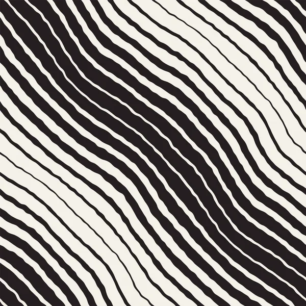 Seamless Wavy Hand Drawn Stripes Pattern. Repeating Vector Texture. — Stock Vector