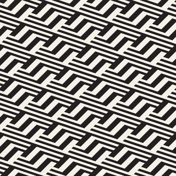 Repeating Slanted Stripes Modern Texture. Monochrome Geometric Seamless Pattern. — Stock Vector