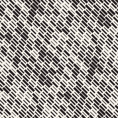 Vektör sorunsuz siyah ve beyaz düzensiz çizgi dikdörtgen ızgara desen. Geometrik arka plan tasarlamak