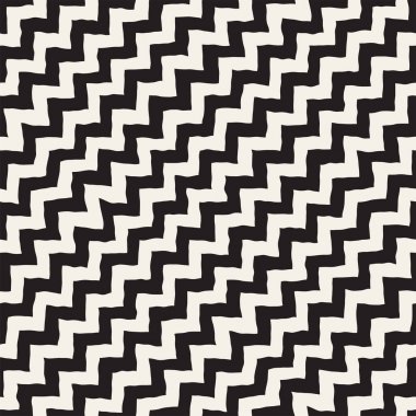 Sorunsuz dalgalı el çekilmiş çizgili desen. Yinelenen vektör doku.