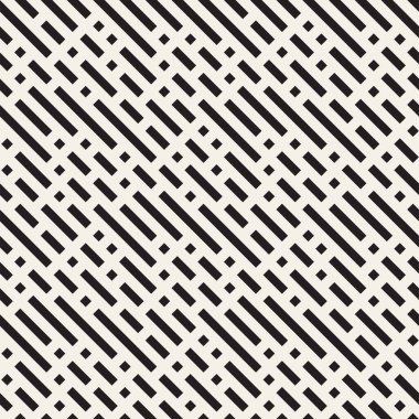 Çağdaş grafik tasarım döşeme düzensiz labirent şekiller. Vektör sorunsuz siyah-beyaz desen