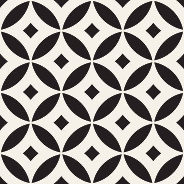 Vektör sorunsuz siyah ve beyaz geometrik çizgiler desen. Geometrik arka plan tasarlamak