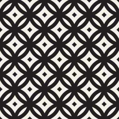 Vektör sorunsuz siyah ve beyaz geometrik çizgiler desen. Geometrik arka plan tasarlamak