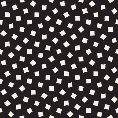 Şık Doodle dağınık şekiller. Vektör sorunsuz siyah ve beyaz serbest desen
