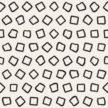 Şık Doodle dağınık şekiller. Vektör sorunsuz siyah ve beyaz serbest desen