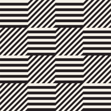 Eğimli çizgiler Modern doku yinelenen. Tek renkli geometrik Seamless Modeli.