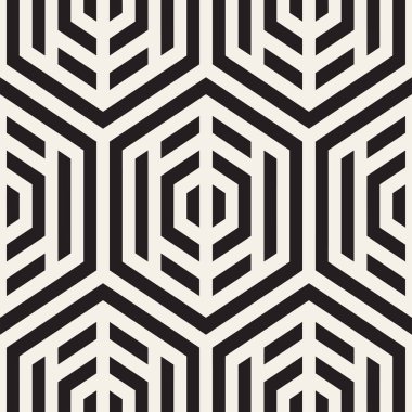 Vektör Seamless modeli. Yinelenen kafes arka plan. Doğrusal kılavuz çizgili altıgen elemanları.