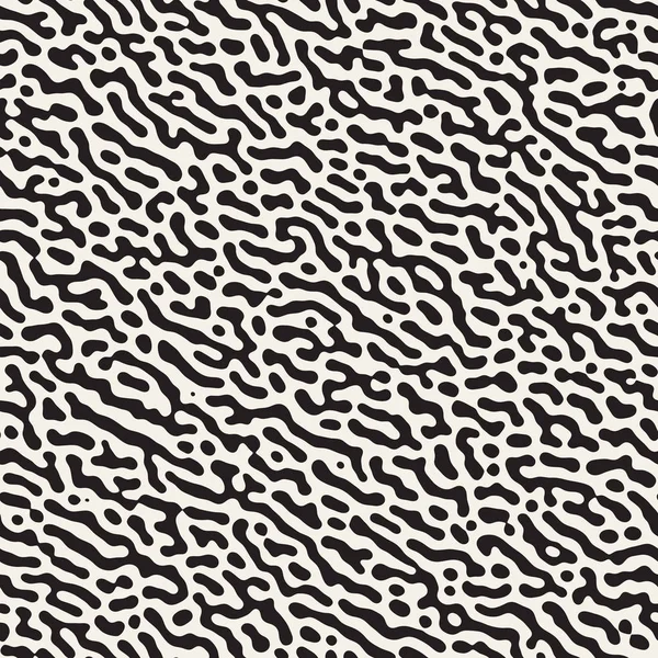 Vektor nahtloses Grunge-Muster. schwarze und weiße organische Formen. Abstrakte Hintergrundillustration — Stockvektor