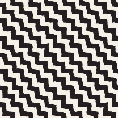 Sorunsuz dalgalı el çekilmiş çizgili desen. Yinelenen vektör doku.