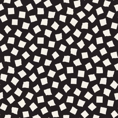 Şık Doodle dağınık şekiller. Vektör sorunsuz siyah ve beyaz serbest desen