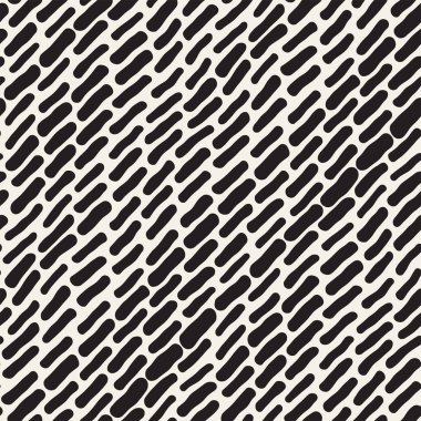 Arka arka plan ile yuvarlak fırça darbeleri. Doodle vektör Seamless Modeli.