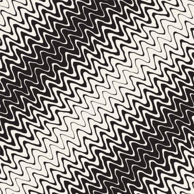 Sorunsuz dalgalı el çekilmiş çizgili desen. Yinelenen vektör doku.