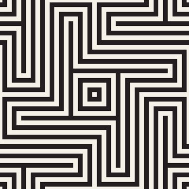 Geometrik yinelenen döşeme çizgili. Vektör Dikişsiz tek renkli desen