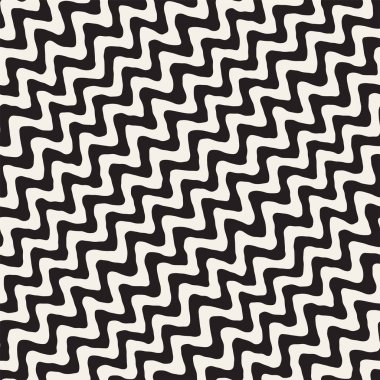 Sorunsuz dalgalı el çekilmiş çizgili desen. Yinelenen vektör doku.