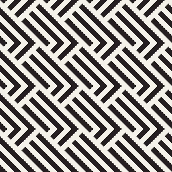 Linhas elegantes treliça. Textura étnica monocromática. Desenho de fundo geométrico abstrato. Padrão preto e branco sem costura vetorial . — Vetor de Stock