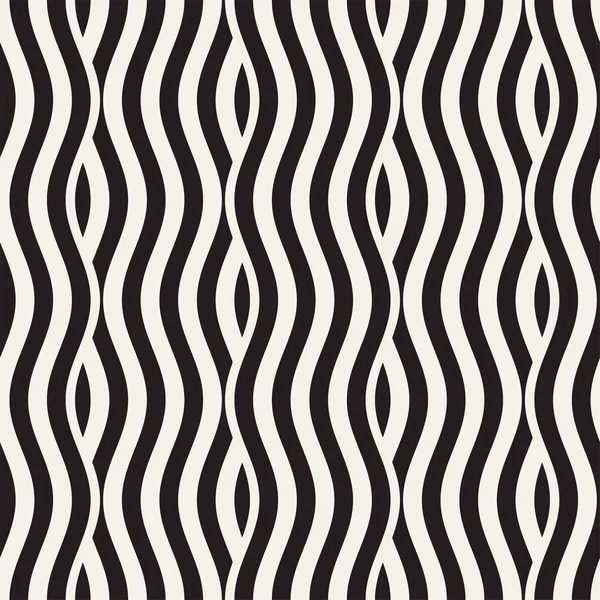 Abstracte geometrische patroon met golvende lijnen. Interliniëring afgerond strepen ontwerp. Naadloze vector achtergrond. — Stockvector