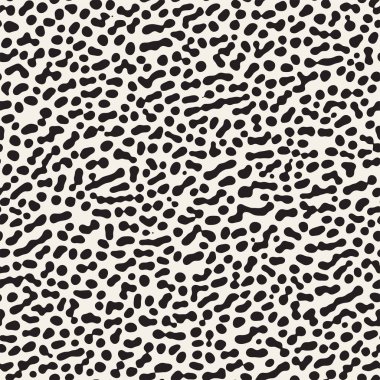 Vektör sorunsuz Grunge desen. Siyah ve beyaz organik şekiller. Arka plan illüstrasyon