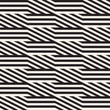 Eğimli çizgiler Modern doku yinelenen. Tek renkli geometrik Seamless Modeli.