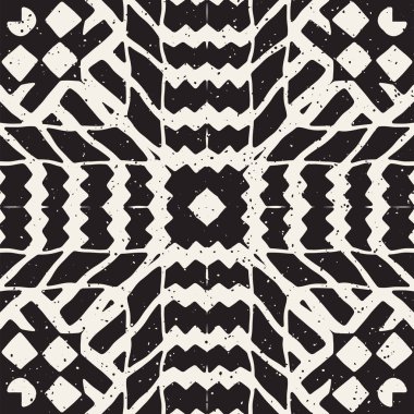 Elle çizilmiş Dikişsiz desen çizdi. Vektör aşiret tasarım arka plan. Etnik motif. Geometrik etnik Şerit çizgileri resimde. Sanat baskı, tekstil, duvar kağıdı, kağıt ambalaj için.