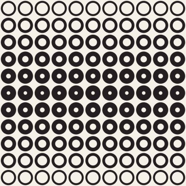 Siyah-beyaz desen arka plan soyut. Kesintisiz geometrik daire yarı ton. Şık modern textur