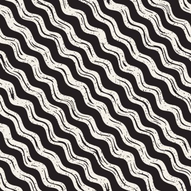 Doodle hatları ile dekoratif seamless modeli. El grungy dalgalı çizgiler arka plan boyalı. Trendy sonsuz serbest doku