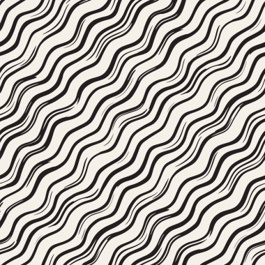 Doodle hatları ile dekoratif seamless modeli. El grungy dalgalı çizgiler arka plan boyalı. Trendy sonsuz serbest doku