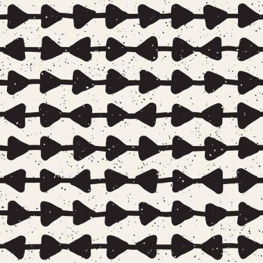 Elle çizilmiş stil etnik seamless modeli. Soyut geometrik döşeme arka plan siyah ve beyaz. Vektör Serbest doodle doku.