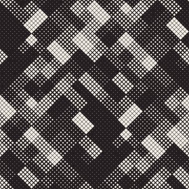 Modern şık noktalı resim doku. Rasgele boyutu kareler sonsuz arka plan. Mozaik desen vektör sorunsuz kareler.