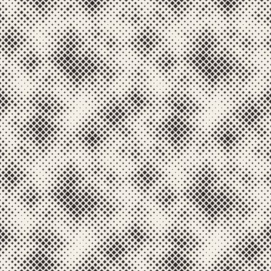 Modern yarı ton doku. Rasgele boyutu kareler sonsuz arka plan. Vektör sorunsuz kaotik kareler mozaik desen.