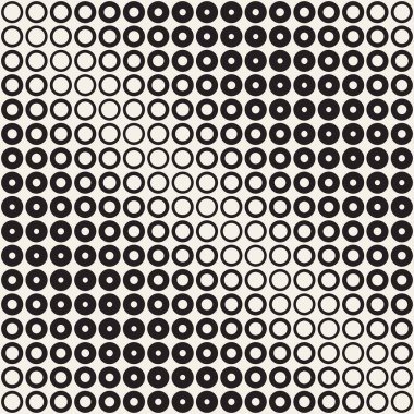 Siyah-beyaz desen arka plan soyut. Kesintisiz geometrik daire yarı ton. Şık modern textur
