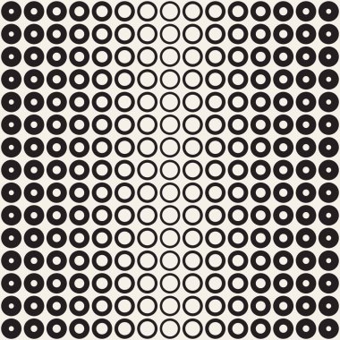 Siyah-beyaz desen arka plan soyut. Kesintisiz geometrik daire yarı ton. Şık modern textur
