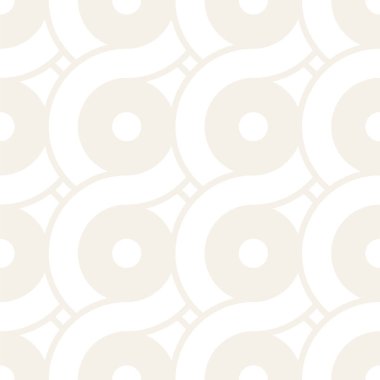 Vektör kesintisiz geometrik desen çizgiler ile daireler oluşur. Modern şık yuvarlanmış çizgiler doku. Yinelenen arka plan