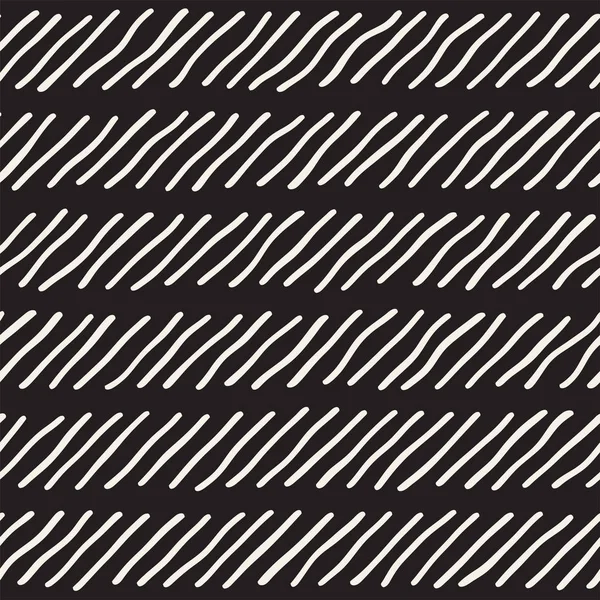 Dekorativa handen ritade linjer sömlösa mönster. Ändlösa prydnad med svart streck doodles. FreeHand målade snygg bakgrund. — Stock vektor