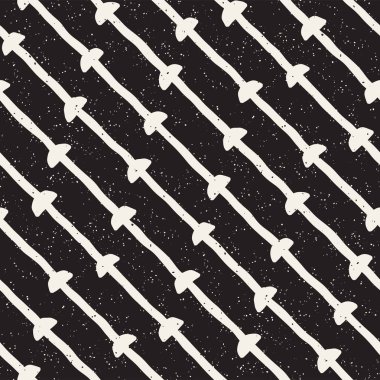 Elle çizilmiş stil etnik seamless modeli. Soyut geometrik döşeme arka plan siyah ve beyaz. Vektör Serbest doodle doku.