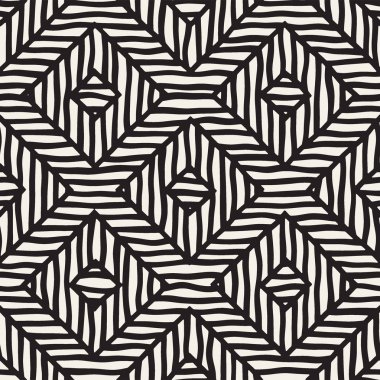 Vektör sorunsuz elle çizilmiş desen. Zigzag ve şerit kaba hatları. Aşiret tasarım arka plan. Etnik doodle doku.