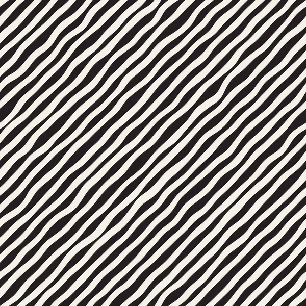 El ile Seamless Modeli dalgalar çizilmiş. Arka plan dalgalı fırça darbeleriyle. Siyah ve beyaz serbest doku hatları.